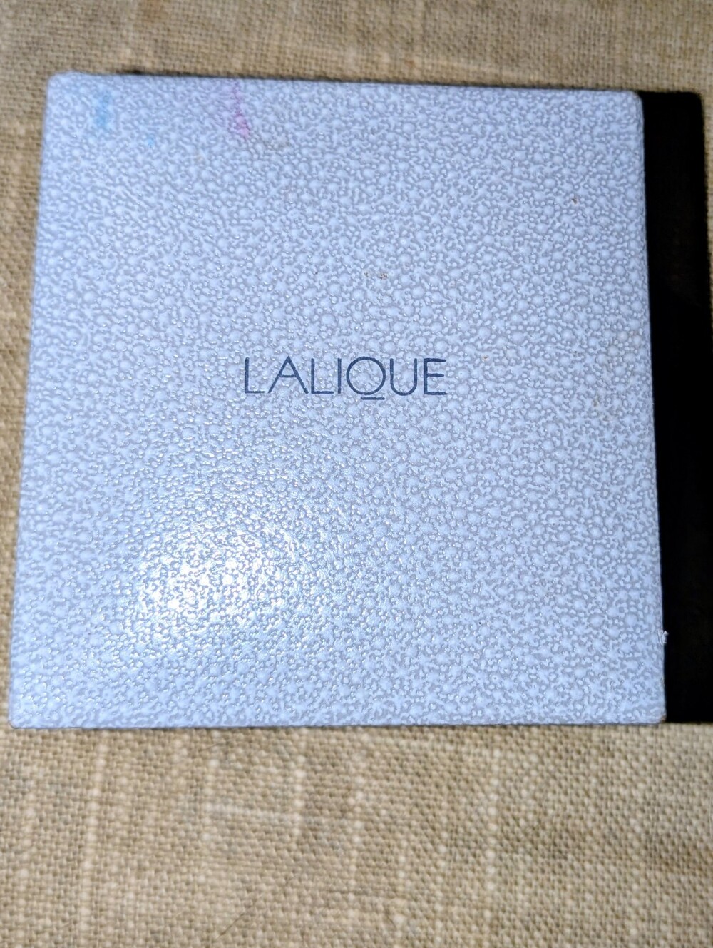 Lalique Gift Necklace New In Box Metal Circles With The Chinese Symbol Longevity